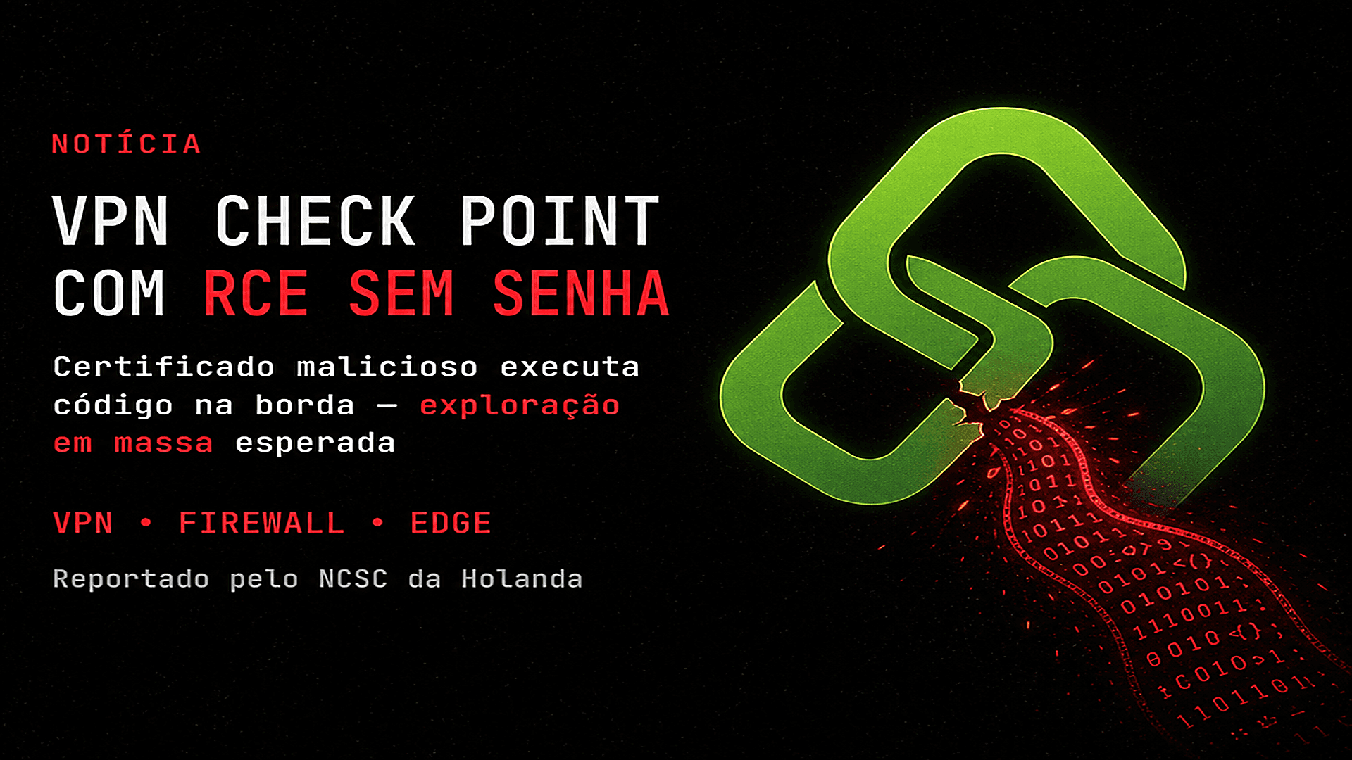 VPNs da Check Point com falha crítica sem senha: agência de segurança holandesa espera exploração em massa