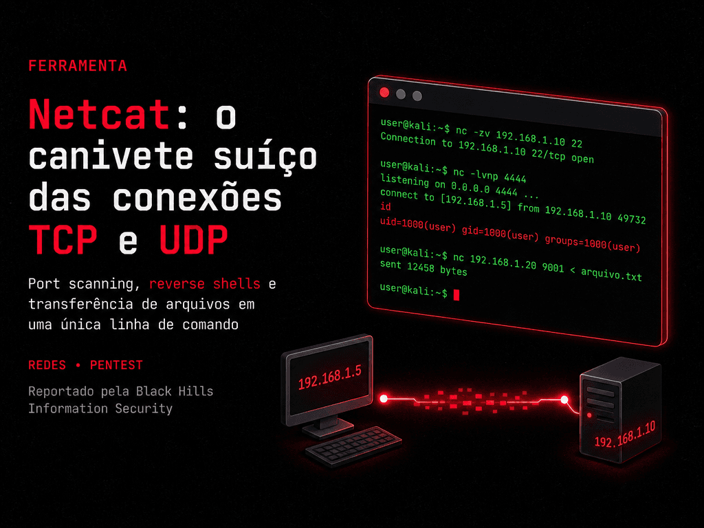 Netcat (nc): o canivete suíço das conexões TCP e UDP